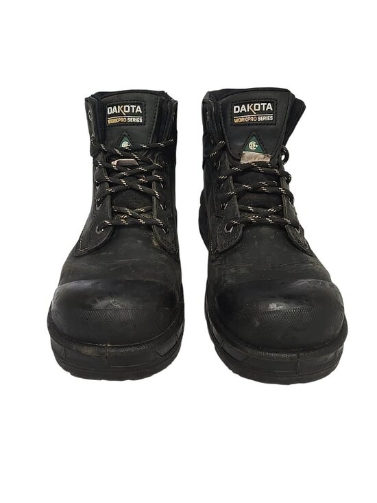 Dakota Men\'s 6\'\' 877 Steel Toe Steel Plate Work Boots Black Leather Size 12M main image 4